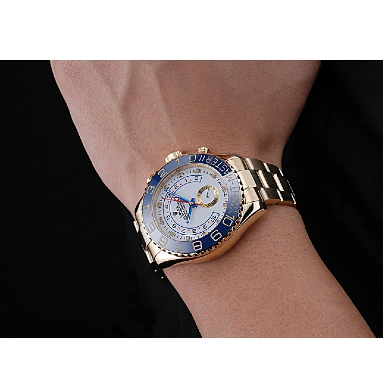AAA replica watch Bezel Yachtmaster Dial Rolex II 622271 Gold White Blue Bracelet 0731